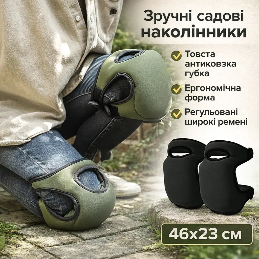 Протиковзні наколінники/Наколінники для саду, волейбола, будівель і ремонтних робіт/ Універсальні NS-21