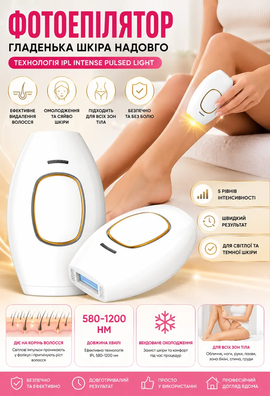 Лазерний епілятор IPL Hair removal