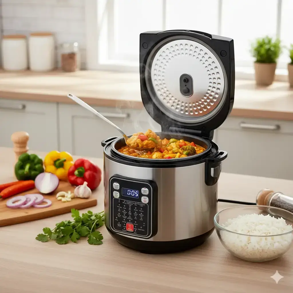 УЦІНКА! Мультиварка Crownberg CB-5528 5 л, 1000 Вт, 30 програм, з пароваркою (Вм'ятина на корпусі 3286)