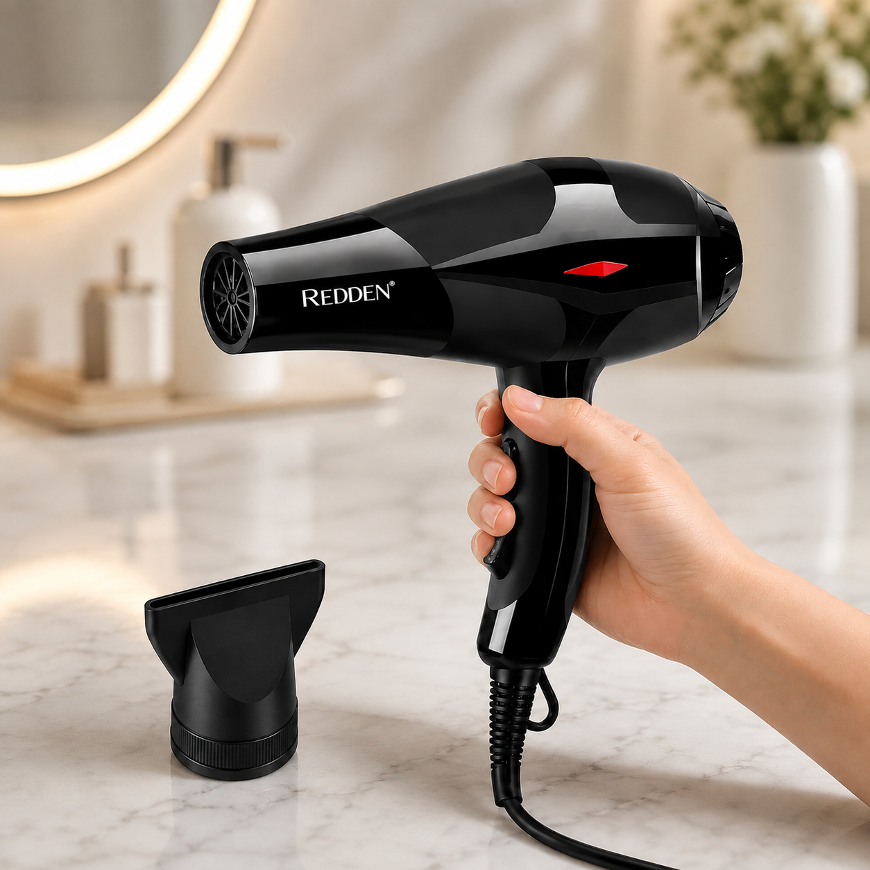 Фен для волосся RD-2647 / Фен для сушіння та укладання волосся 5000W / Фен з концентратором