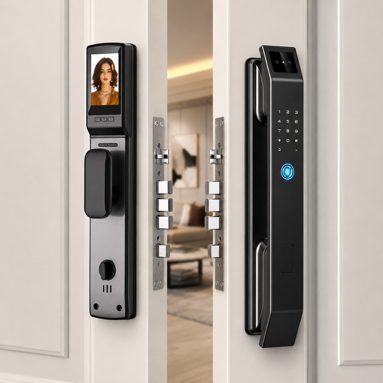 Розумний дверний замок LOCK97 з 3D Face ID, відбитком пальця, камерою, Wi-Fi та мобільним додатком