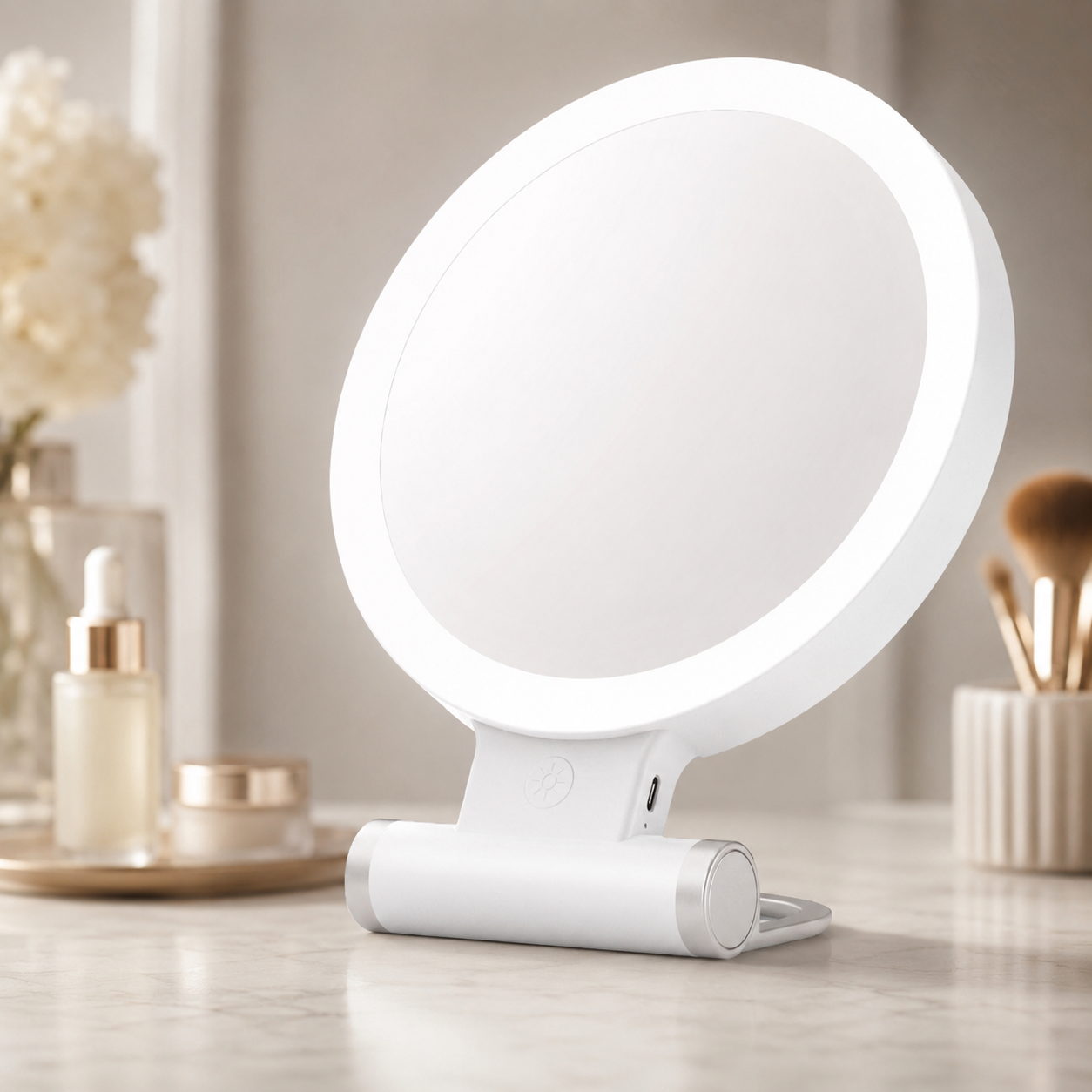 Складне настільне дзеркало з LED підсвічуванням M21 Type-C