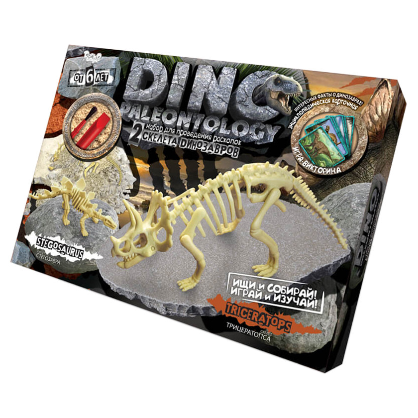 Ігровий набір для проведення розкопок DINO PALEONTOLOGY 6377 в коробці  Трицератопс