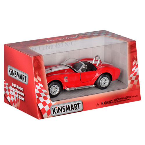 Дитяча колекційна машинка SHELBY COBRA KT5322W інерційна  Червоний