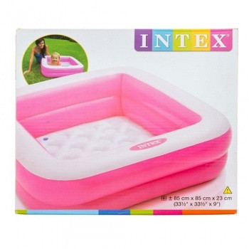 Дитячий басейн Intex  85х85х23 см Рожевий