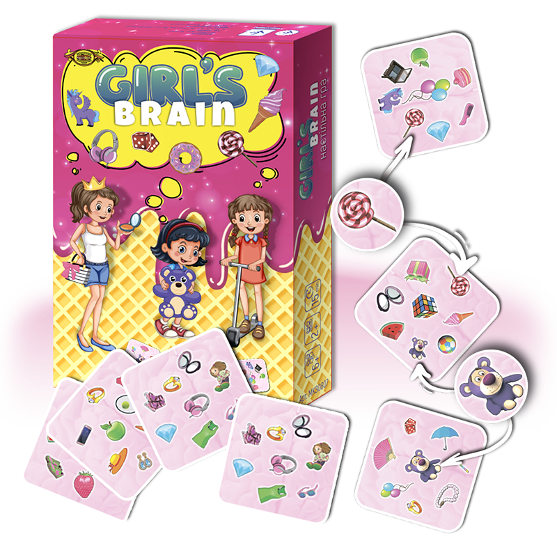 Настільна гра "GIRL9;S BRAIN" MKZ0807 правила укр. і рос. мовами