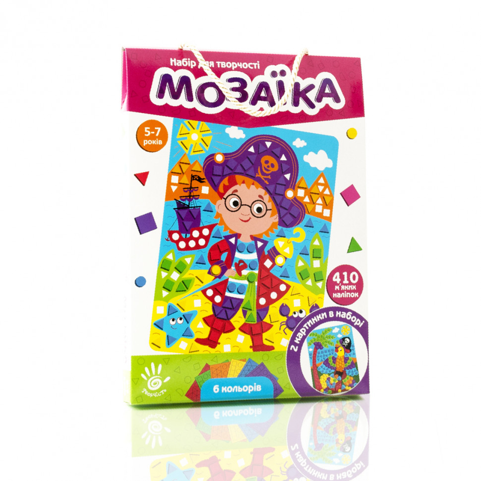 Набір для творчості "М9;яка мозаїка. Пірат" VT4511-04, 410 м9;яких наклейок