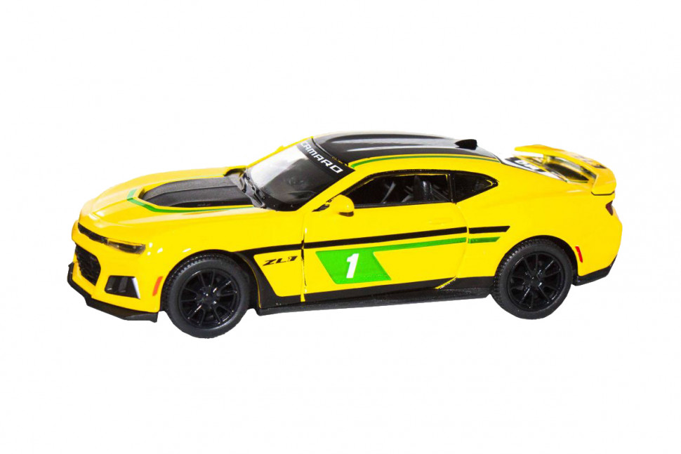 Дитяча модель машинки Chevrolet Camaro ZL1 2017 Kinsmart KT5399FW інерційна, 1:38  Yellow