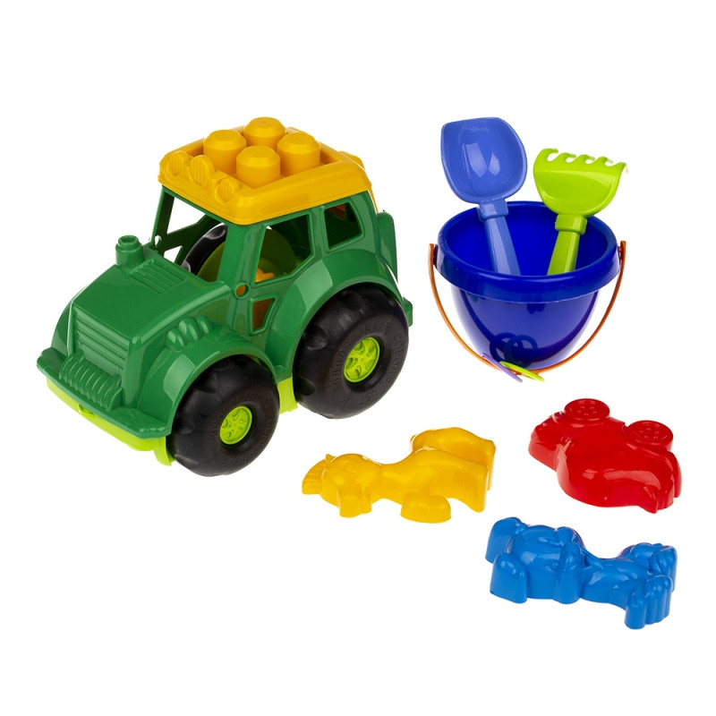 Пісочний набір Трактор "Коник" №3 Colorplast 0220  Зелений
