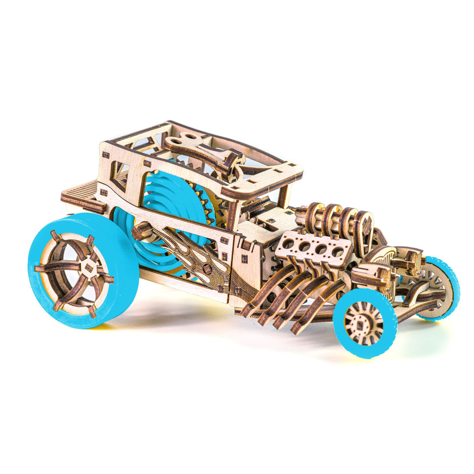 Дерев9;яний конструктор "Hot Rod" Time for Machine T4M380303 Синій