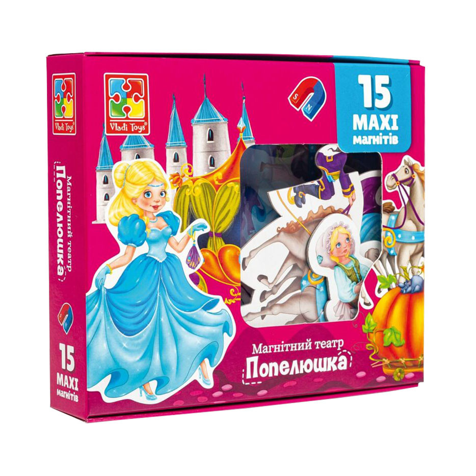 Настільна гра магнітний театр "Попелюшка" Vladi Toys VT3206-53 Укр