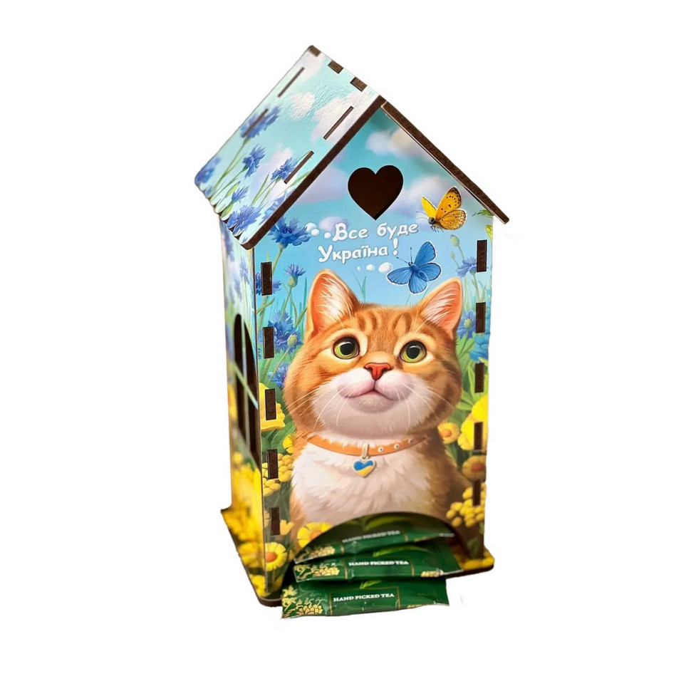 Чайний будиночок "Рудий котик" Ubumblebees (ПСФ156) PSF156 дерев9;яний