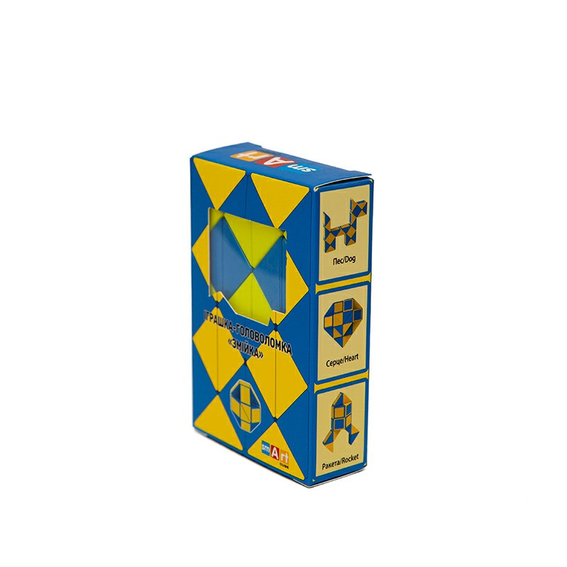 Головоломка Розумний кубик "Змійка синьо-жовта" SCU024 (Smart Cube Twisty Puzzle Snake "Ukraine")