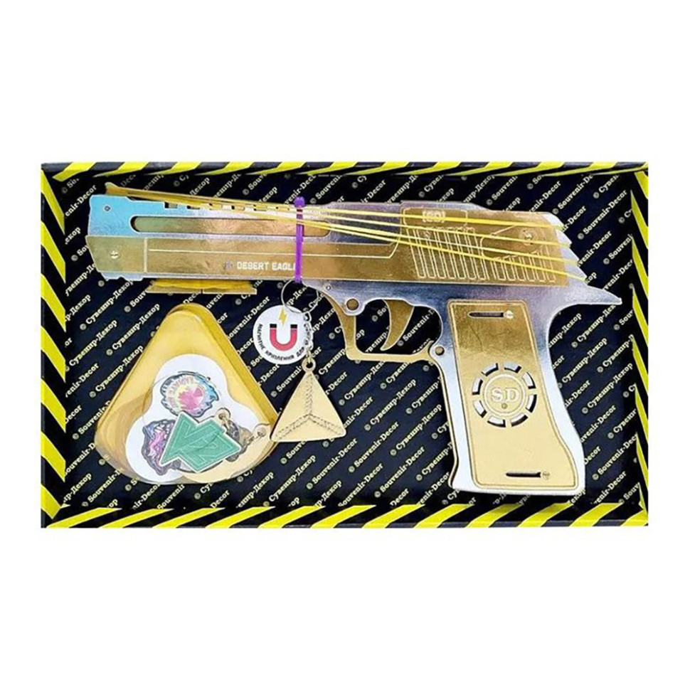 Зібрана модель Резинкостріл "DESERT EAGLE" DE-G-B, GOLD