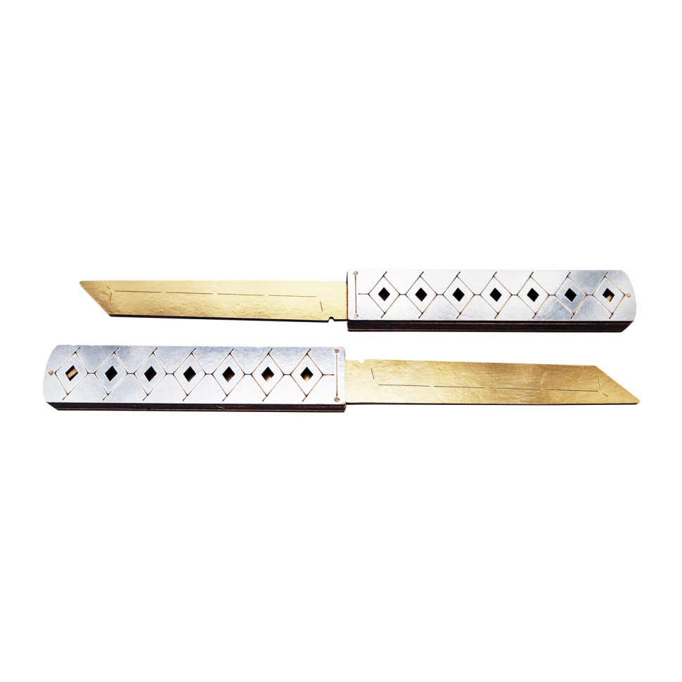 Дерев9;яний сувенірний ніж «DOUBLE TANTO SILVER» DTAN-S