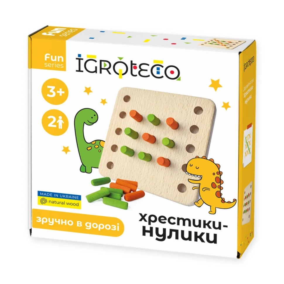 Дерев9;яна гра "Хрестики-нулики" 900576, 11х11 см