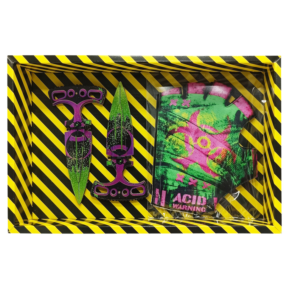 Сувенірні ножі дерев9;яні набір BOX "TOXIC daggers" TDAG-B
