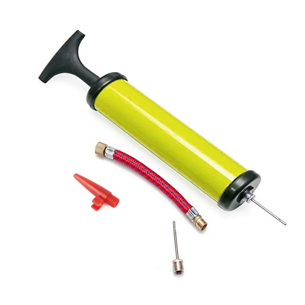Насос ручний для м9;ячів, надувних виробів Pump NE-P-18Y жовтий