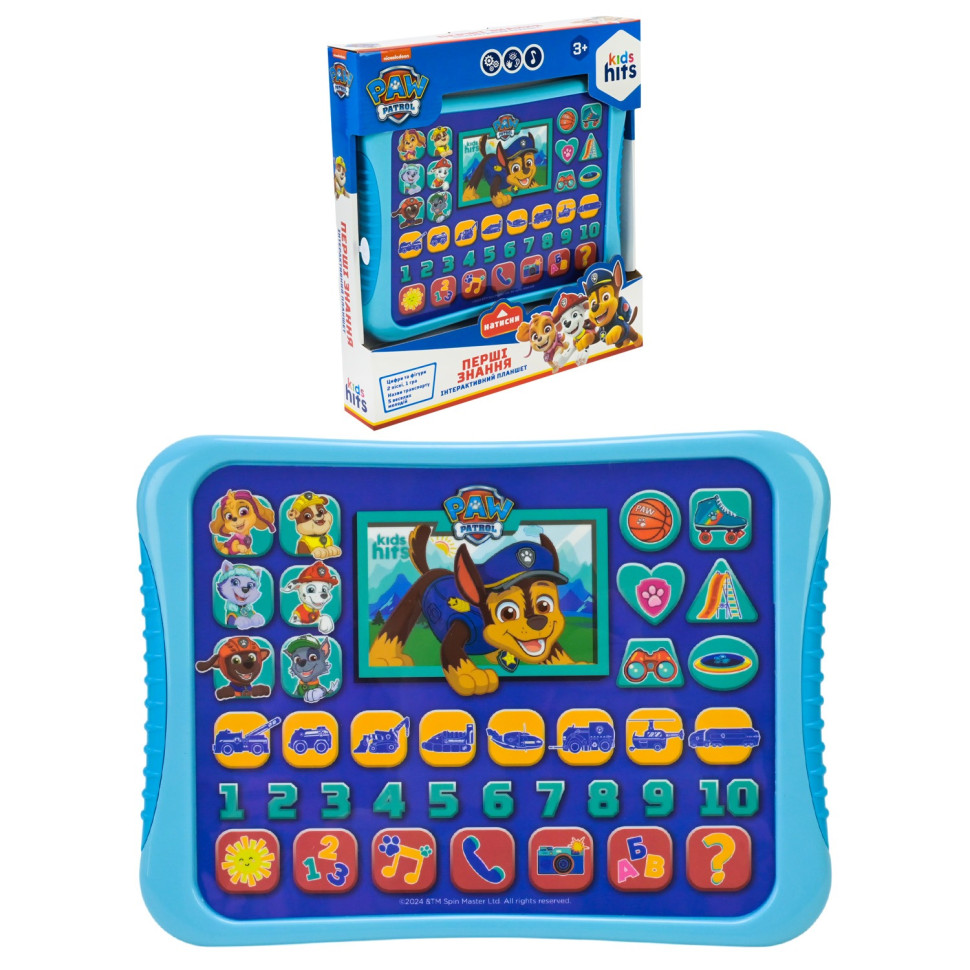 Дитячий розвиваючий планшет "Перші знання Paw Patrol" KH01/013L