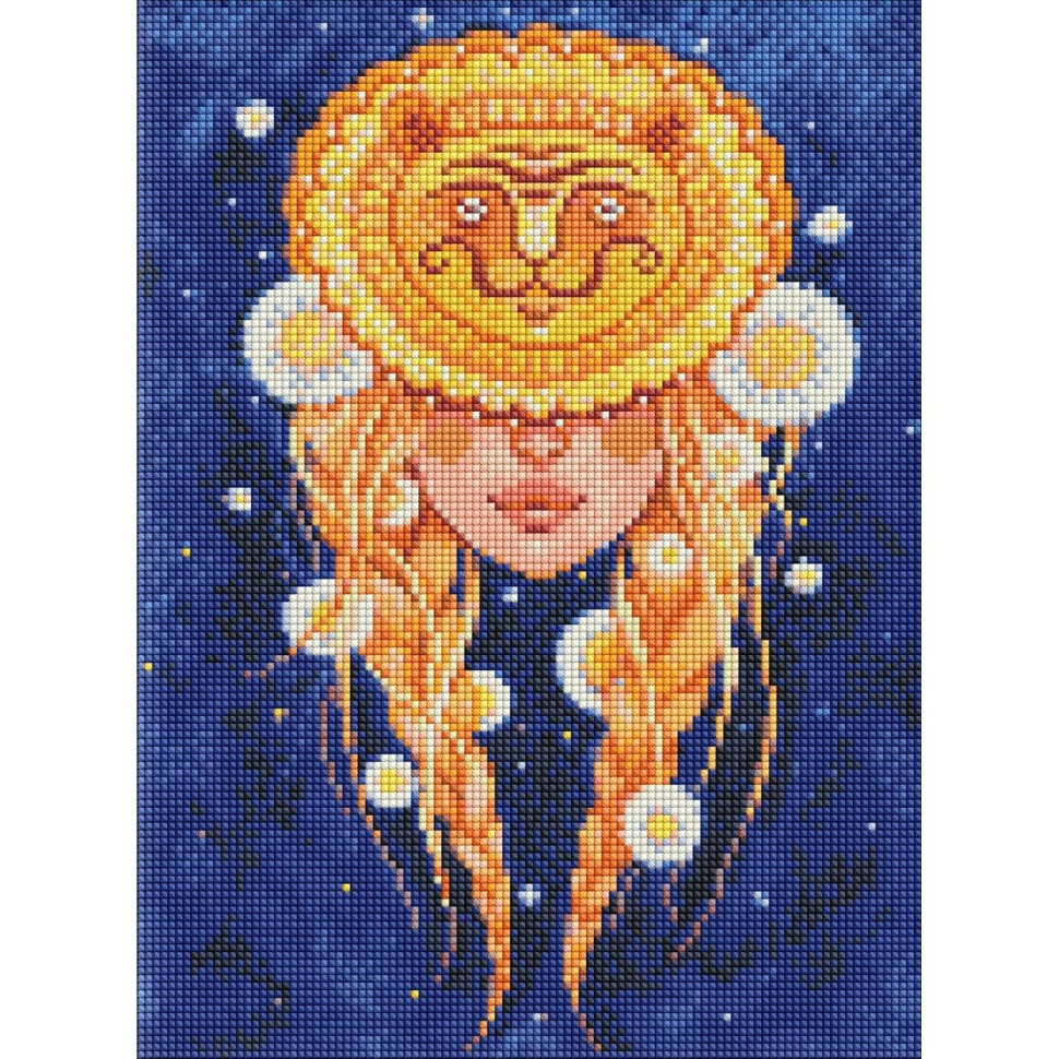 УЦІНКА! Алмазна мозаїка "Лев" ©lesya_nedzelska_art AMO7566-UC 30х40 см