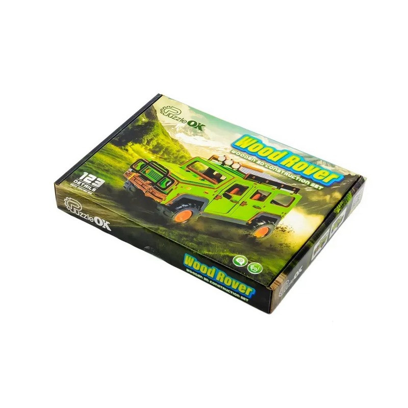 Дерев9;яний 3D конструктор "Позашляховик" Puz-00951, 123 деталі
