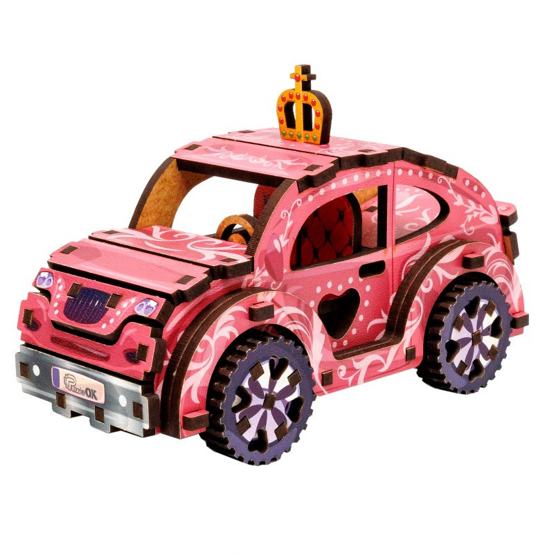 Дерев9;яний 3D конструктор "Turbo Princess" Puz-00969, 70 деталей