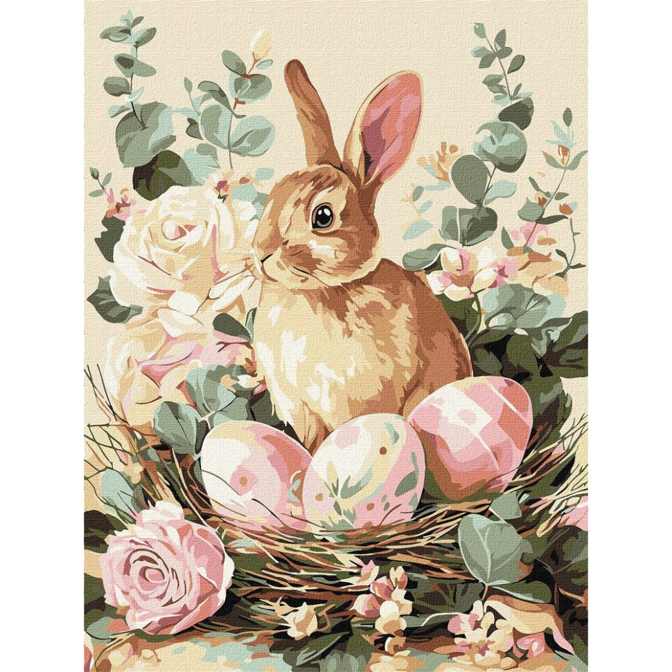 Картина за номерами "Святковий кролик" ©art_selena_ua KHO5184, 30х40 см