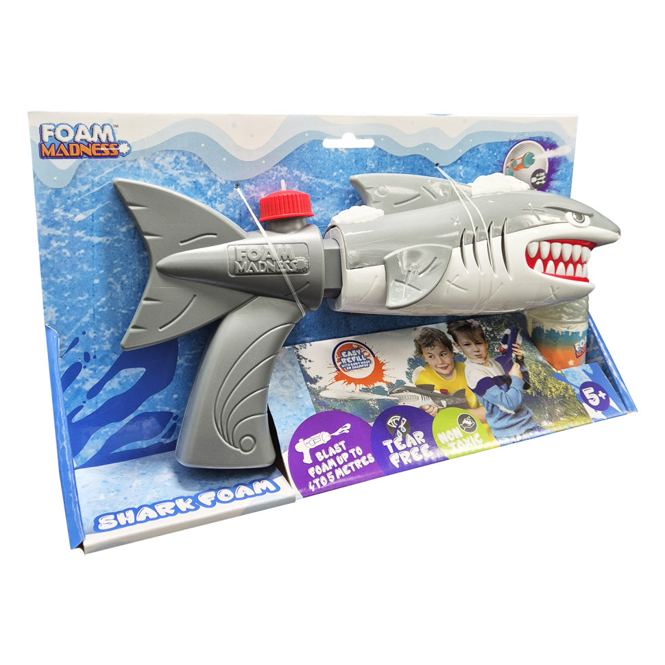 Водний пістолет Shark Foam F9101(Grey) стріляє піною, дальність 4-5 метрів