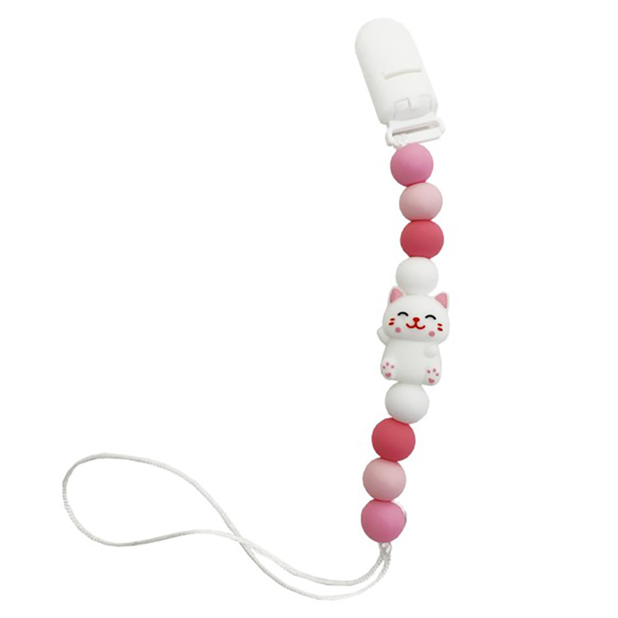 Силіконовий ланцюжок для пустушки "Котик" MGZ-0528-5