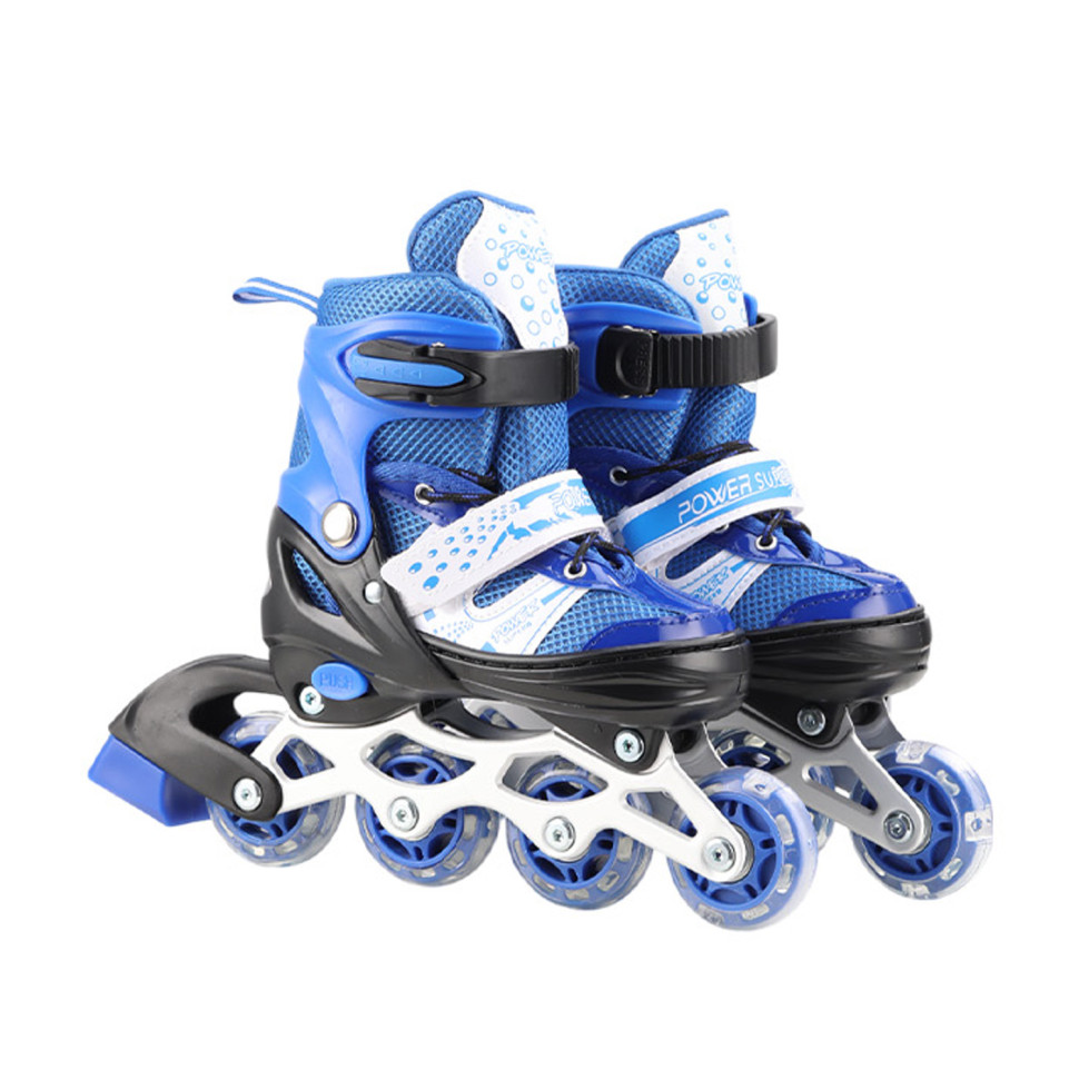 Роликові ковзани RL2501(Blue) колеса PVC, розмір S (30-33), зі світлом