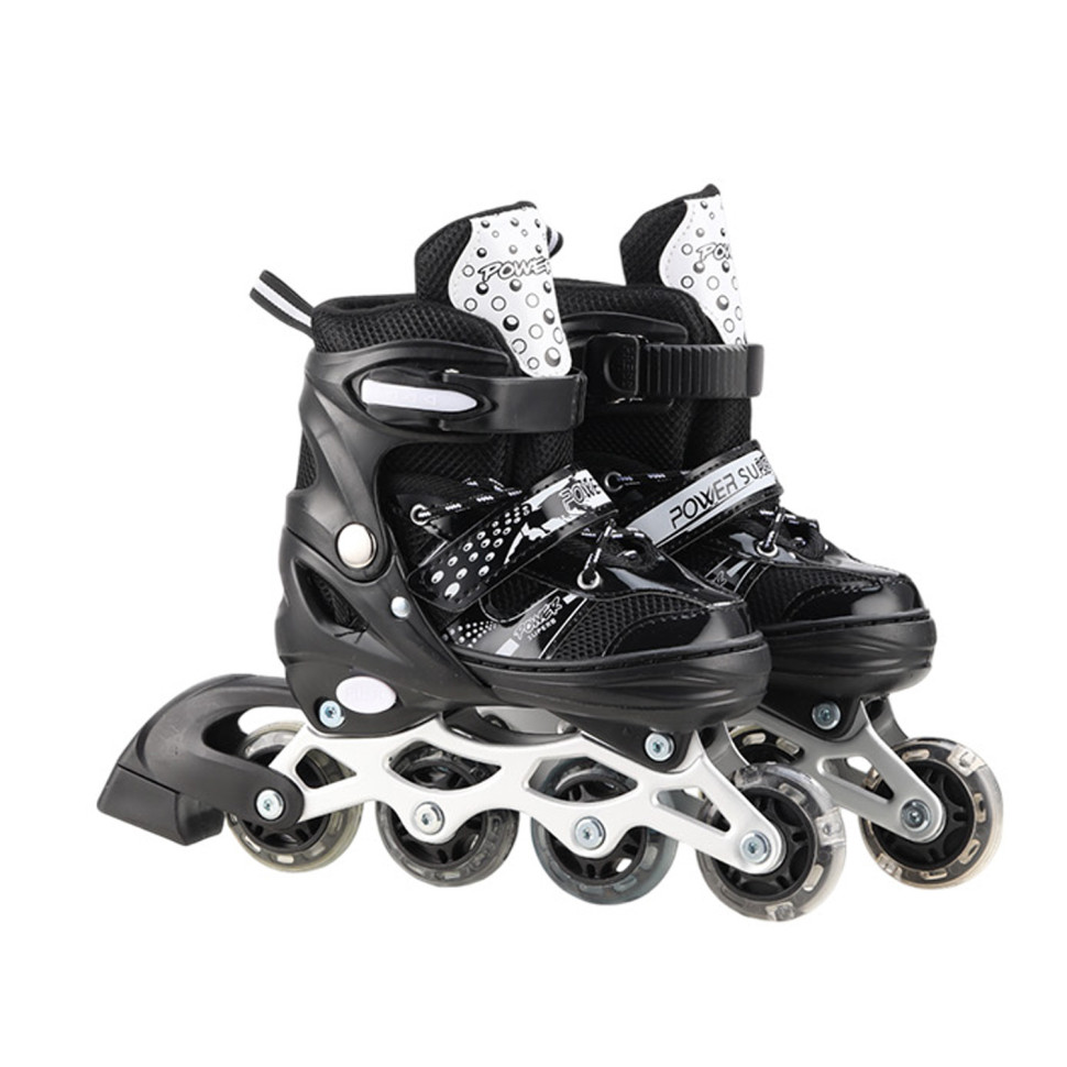 Роликові ковзани RL2501(Black) колеса PVC, розмір S (30-33), зі світлом