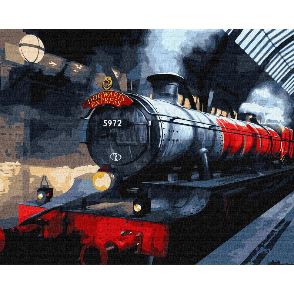 Картина за номерами "Harry Potter: Гоґвортський експрес" KHO5210 з фарбами металік 40x50 см