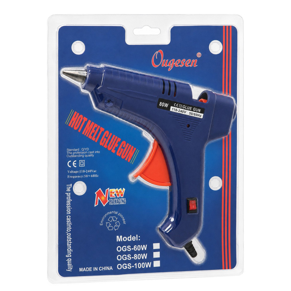 Пістолет клейовий "Hot melt" IMG4818(Blue) 60W, 1,1 см, з перемикачем