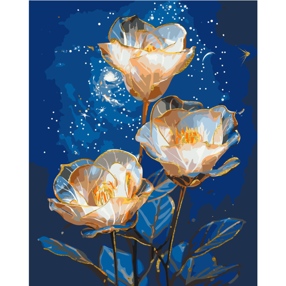 Картина за номерами "Космічні астромерії" LW3337 з фарбами металік  40х50 см