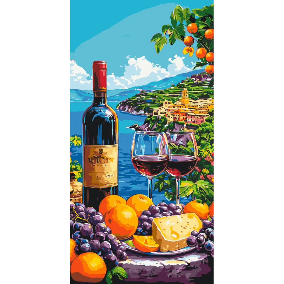 Картина за номерами "Середземноморський натюрморт" LW5143, 40х80 см