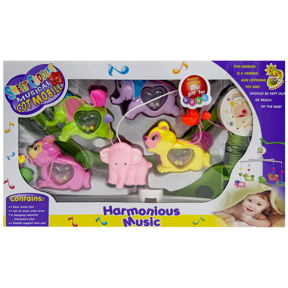 УЦІНКА!!! Музичний мобіль на ліжечко "Harmonious music" Bambi M 1245-30B U/R-UC, заводний
