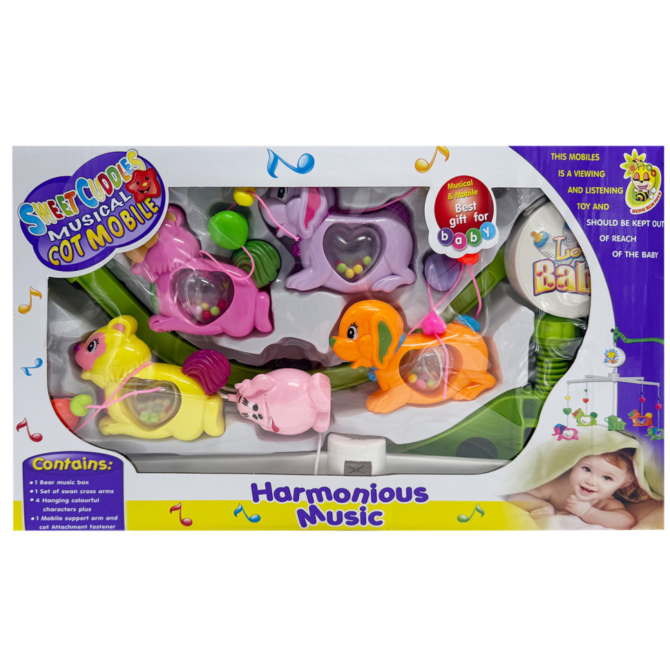 УЦІНКА!!! Музичний мобіль на ліжечко "Harmonious music" Bambi M 1245-32B U/R-UC, заводний