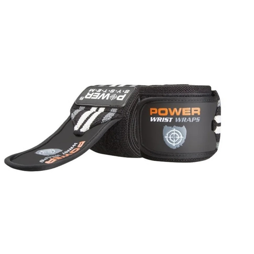 Кістові бинти Wrist Wraps Power System PS-3500_Grey-Black