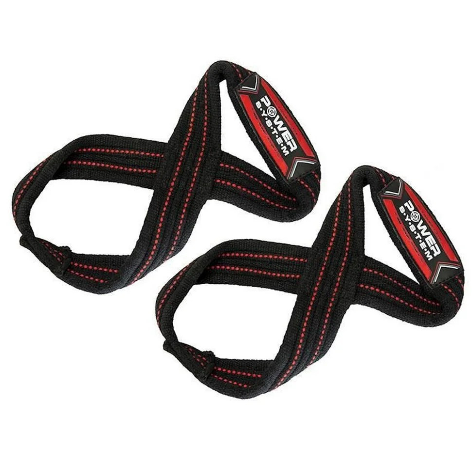 Лямки для тяги "Figure 8" Power System 3405RD-5 Black/Red, L/XL