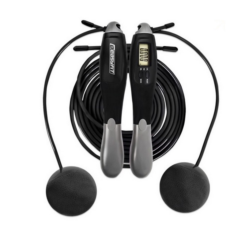Швидкісна скакалка з лічильником TwinRope EF-1909-GY 2,8 метра