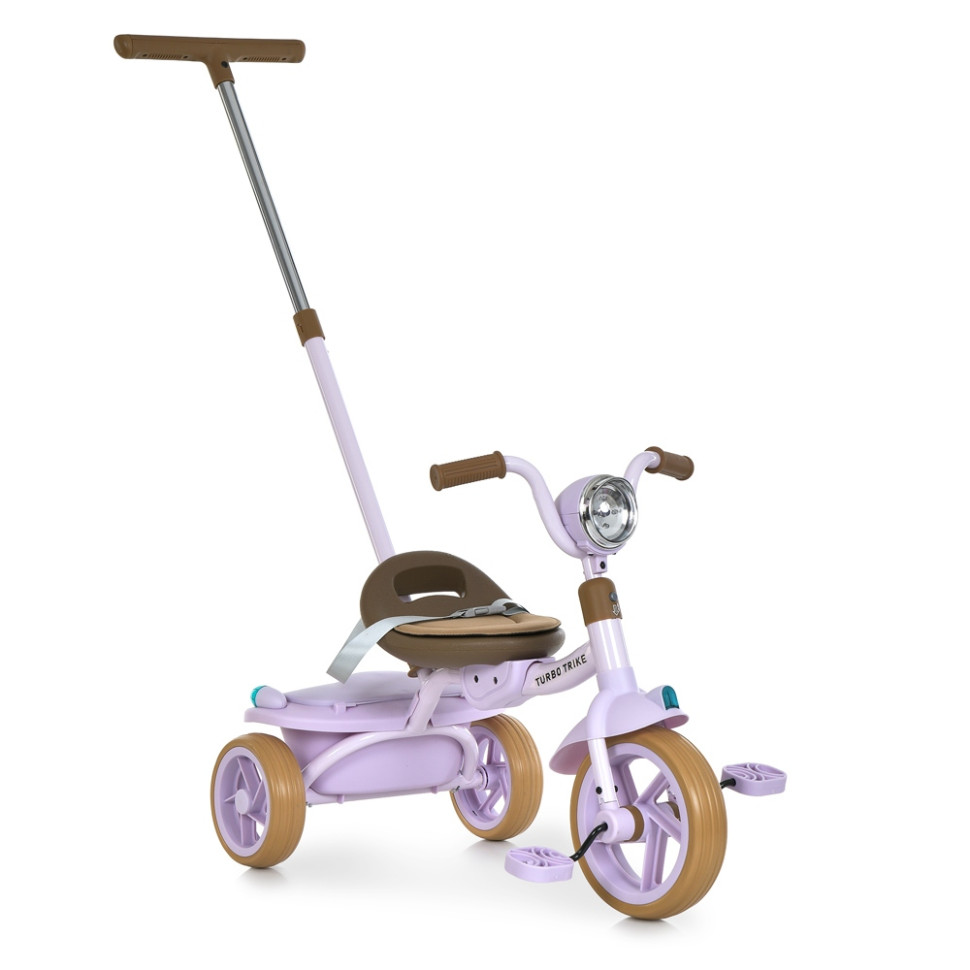 Дитячий триколісний велосипед MT 1037-1 Lilac, з батьківською ручкою