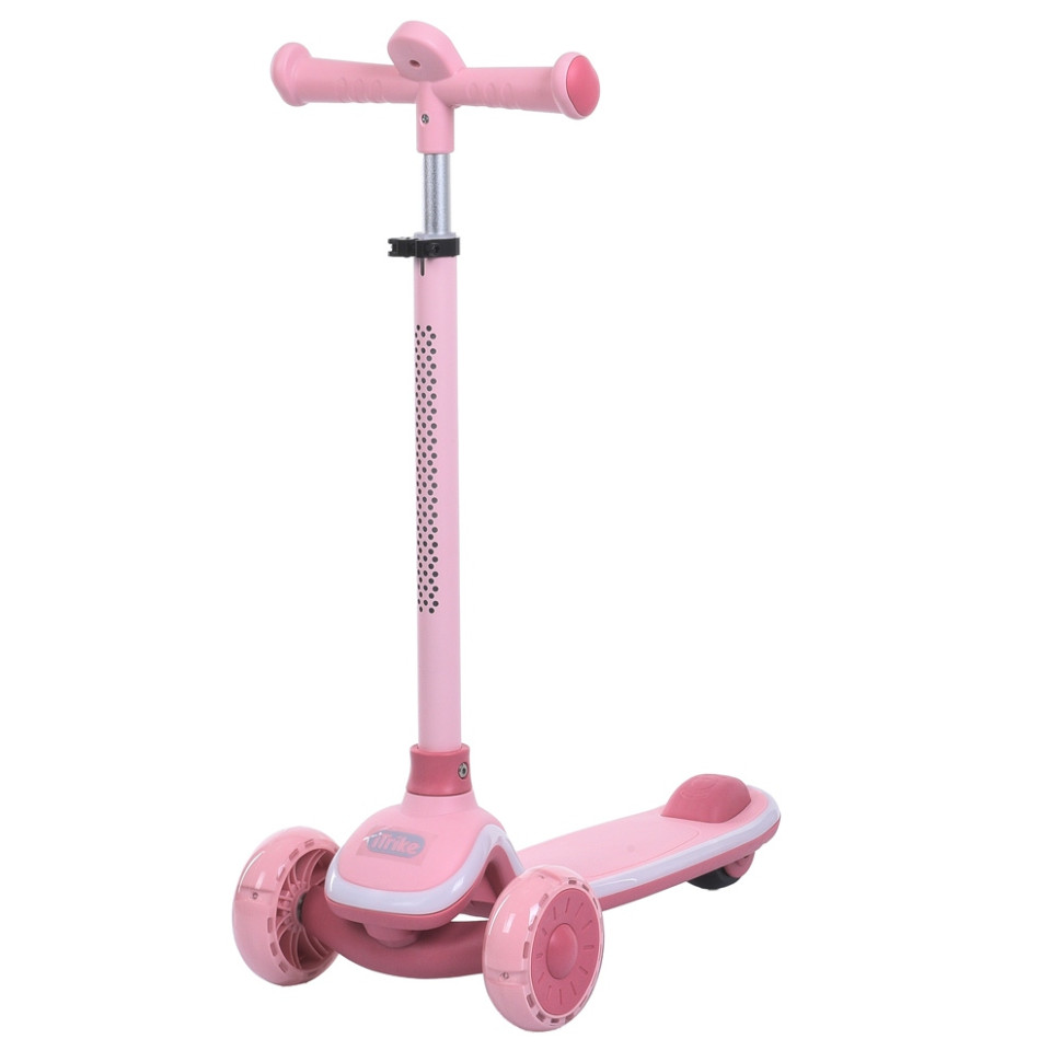 Дитячий самокат 3-х колісний 5566-pink, до 25 кг