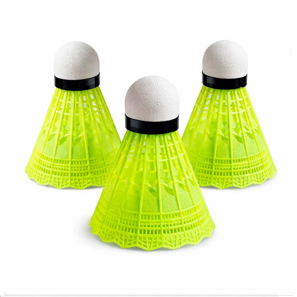 Набiр воланчикiв для бадмінтону "Badminton Shuttlecocks" NE-BD-007GY жовті 3 шт