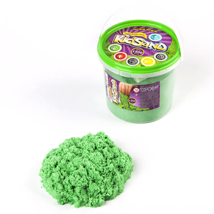 УЦІНКА!!! Набір креативної творчості "Кінетичний пісок "KidSand" Danko Toys KS-01-04(Green)-UC