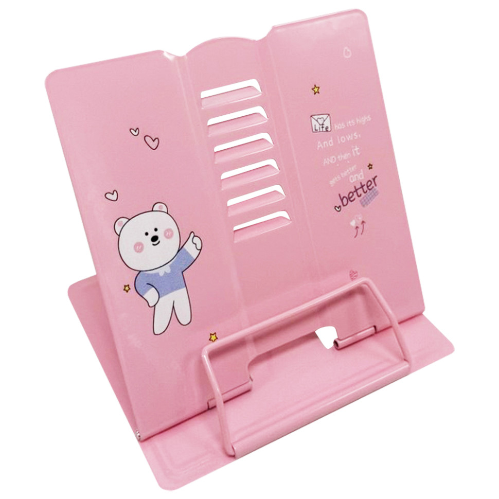 Підставка для книг "Bear" 555-328-S(Pink) металева