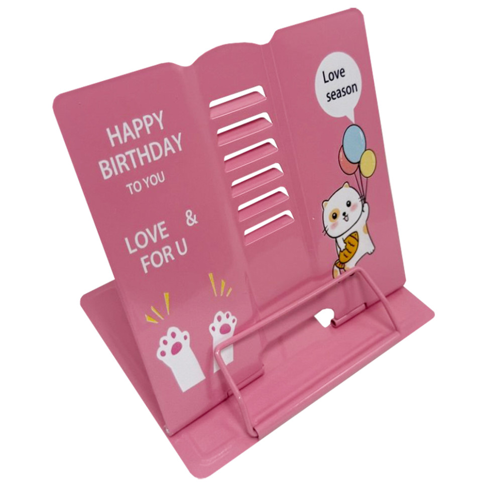 Підставка для книг "Animals" 555-389-S(Pink) металева