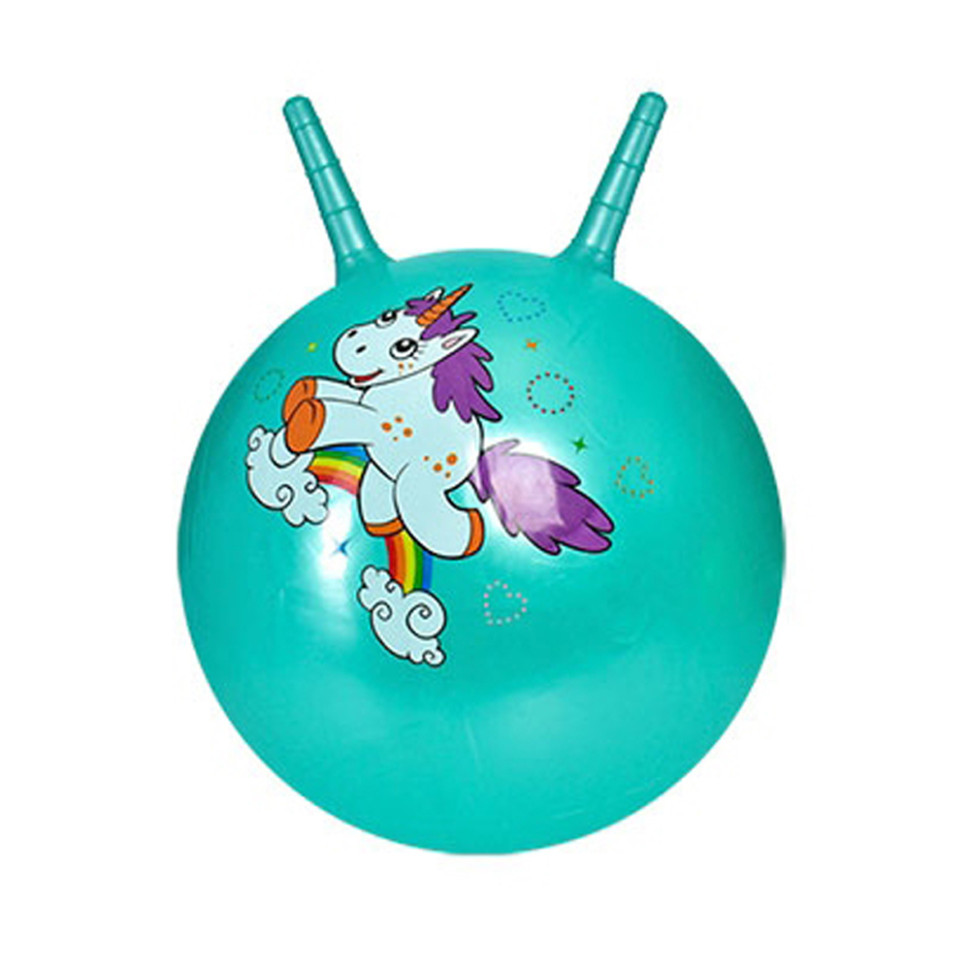 Дитячий м9;яч для фітнесу MS 3397(Turquoise) з рожками 55 см, 400 г