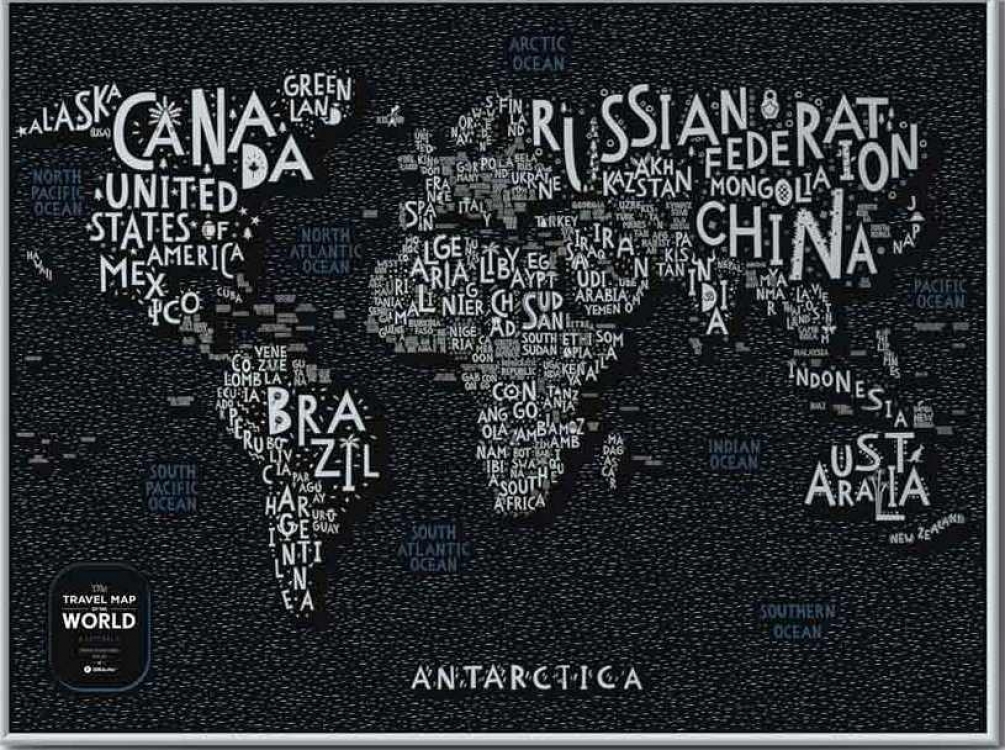 Скретч Карта Світу LETTERS World