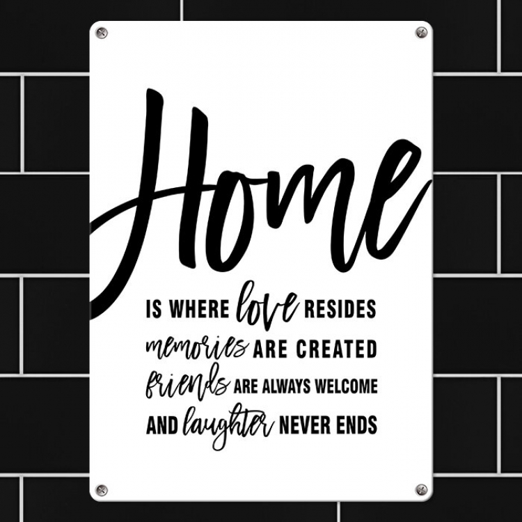 Табличка інтерєрна металева Home