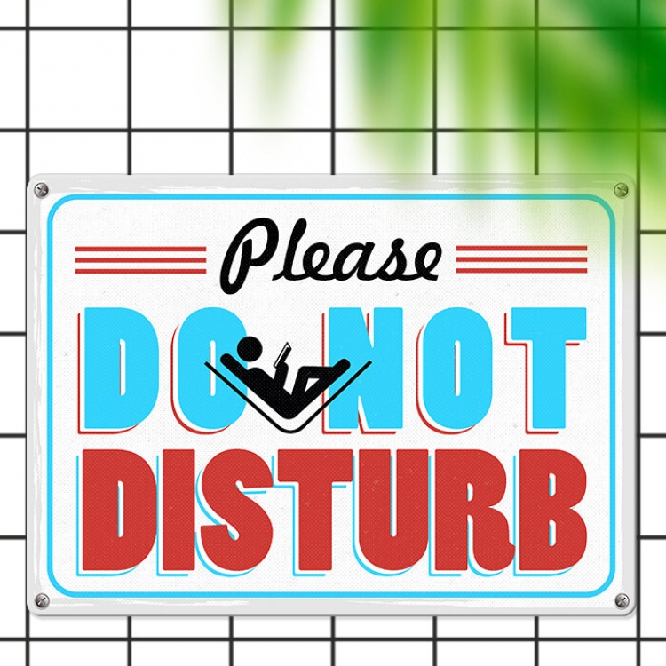 Табличка интерьерная металлическая Please do not desturb